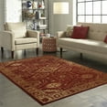 thumbnail image 3 of Maples Rugs Georgina Traditional Vintage Red Gold Non Slip Indoor Area Rug, 5' x 7', 3 of 7