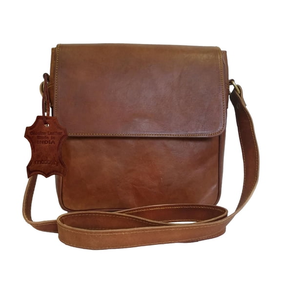Madosh Genuine Leather Crossbody Womens Bag Brown Shoulder Evening Handbag