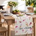 thumbnail image 3 of Burlap Table Runner 90 Inches Long, Summer Pink Ice Lolly Non-Slip Kitchen Table Runners for Dining Room Everyday Use Party Table Decorations Colorful Polka Dot, 3 of 9