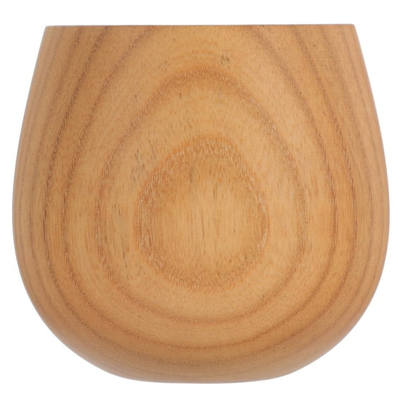 HOMEMAXS 1Set Wooden Water Cup Natural Wood Color Cylindrical Shape for Adults Outdoor Travel and Camping