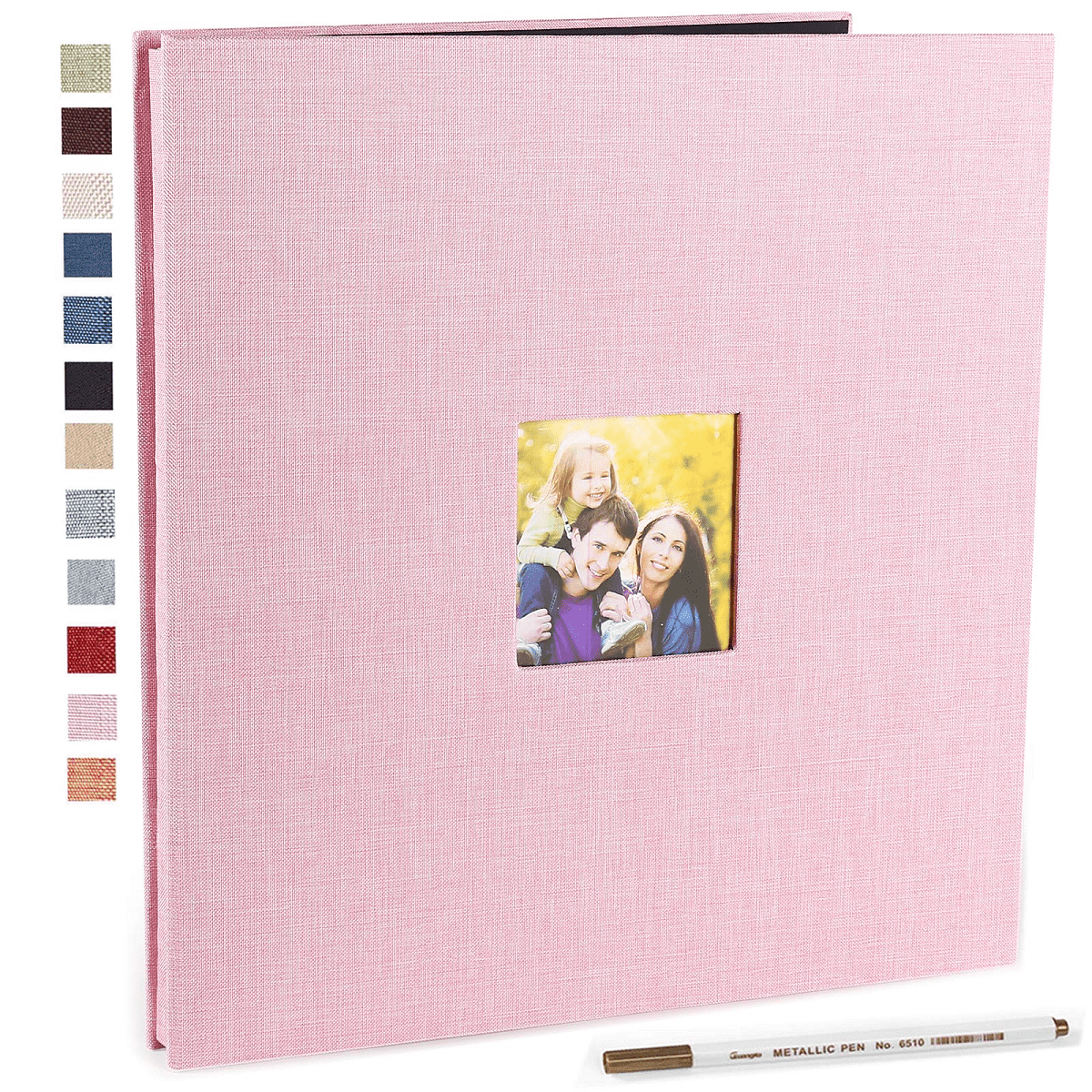Vienrose Photo Album Self Adhesive 4x6 5x7 3x5 8x10 10x12 Scrapbook Album  DIY Scrap Book with A Metallic Pen (13x12.6 60 Pages, Pink) - Yahoo  Shopping