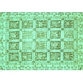 thumbnail image 1 of Ahgly Company Machine Washable Indoor Rectangle Abstract Turquoise Blue Modern Area Rugs, 8' x 10', 1 of 4