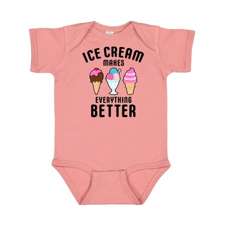 

Inktastic Ice Cream Makes Everything Better Gift Baby Boy or Baby Girl Bodysuit