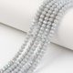 thumbnail image 1 of Electroplate Opaque Solid Color Glass Beads Strands Half Rainbow Plated Faceted Rondelle Light Grey 10x8mm Hole: 1mm about 63~65pcs/strand 19.2~20 inch(48~50cm), 1 of 2
