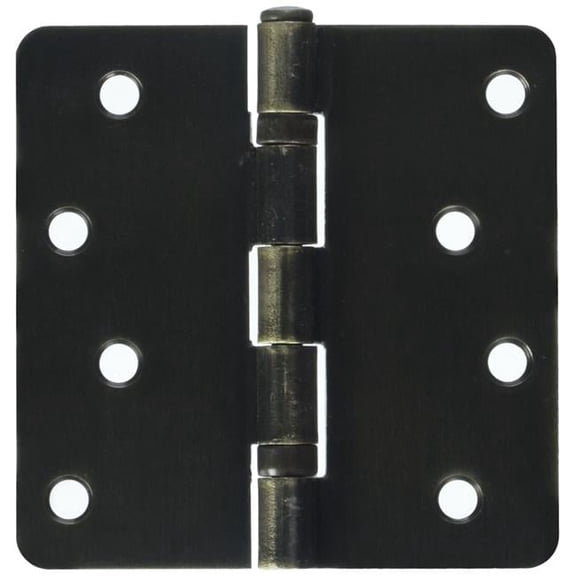 4 x 4 x 0.25 in. Radius Hinge Ball Bearings Steel, Antique Brass