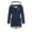 Navy, variant on AOOCHASLIY Women Winter Coat Fashion Casual Women's Winter Solid Hooded Drawstring Waist Zipper Padded Coat Blouse