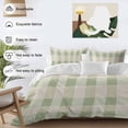 thumbnail image 3 of King 4 Piece Bedding Set Spring Green Buffalo Plaid Beige Soft Breathable Duvet Cover and Pillowcase, St. Patrick's Day Easter Duvet Cover Set Bed Sheets for Bedroom Dormitory Guest Room, 3 of 9