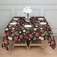 thumbnail image 3 of Strawberry Plants Fruit Flower Leaf Square Tablecloth,Waterproof Square Table Cover,Wipeable Spillproof Washable Table Cover for Home Kitchen Party Decor 42"X42"(107x107cm), 3 of 6