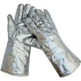 thumbnail image 1 of Guantes de Trabajos de soldadura de seguridad aluminizados resistentes al calor de alta temperatura guantes con aislamiento de papel de aluminio de 38cm/14,96", 1 of 5