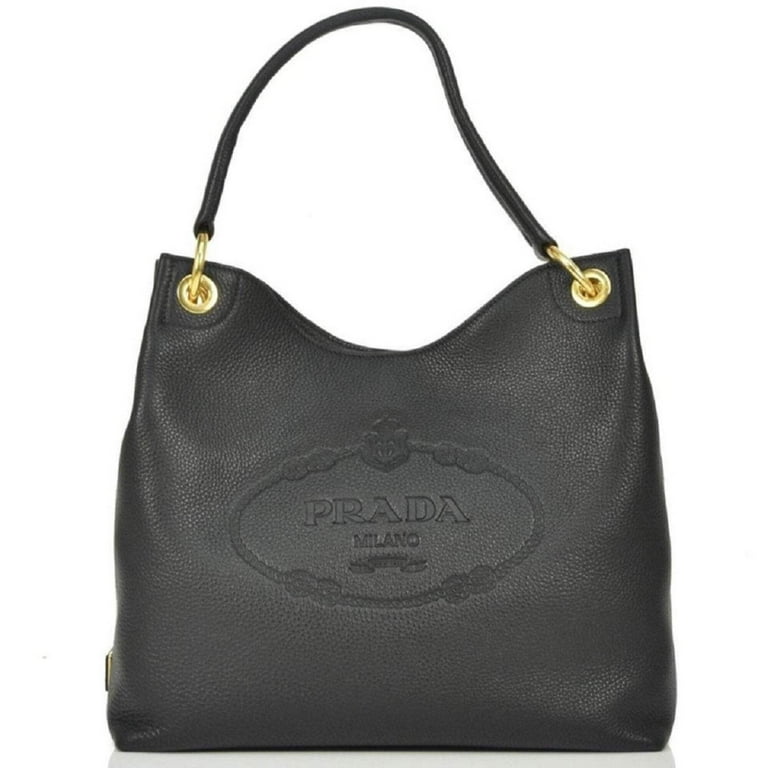 【PRADA】VITELLO TOTE BAG Prada Vitello Daino Tote Shoulder Bag w/ Wallet & Strap