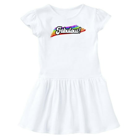 

Inktastic Fabulous! on Retro Stripe Gift Toddler Girl Dress