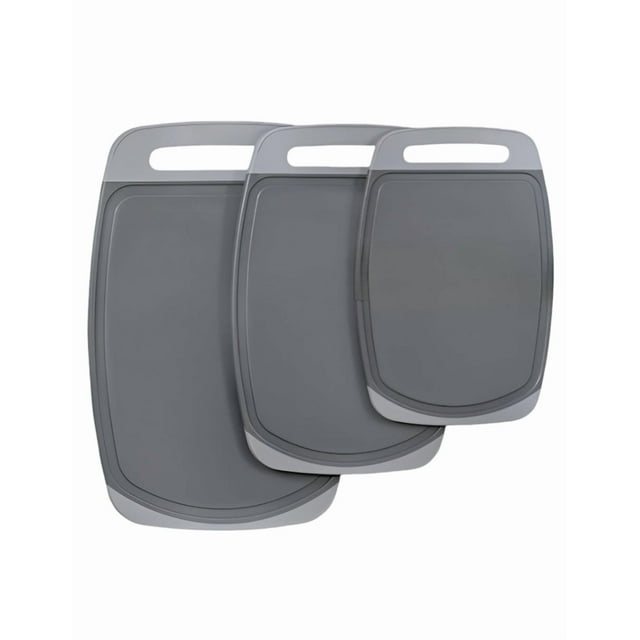 Set 3 Tablas Cocina Picar Xtellar Antideslizante Color Gris