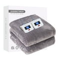 thumbnail image 3 of ThermaSnug Silky Soft Electric Heated Blanket Queen Size, Super Cozy Soft Flannel Heating Electric Blanket, with 10 Heat Settings and Auto Shut-Off, Machine Washable,Light Grey, 84"x90", 3 of 8
