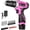 12V - 1 Battery - Pink - Basic, variant on Cordless Power Drill Set: 12V  Drill with  and , 65 count Acessories, 3/8"Keyless Chuck, 2 Variable Speed, 24+1 Position, Compact Drill Driver Kit for  & DIY Project