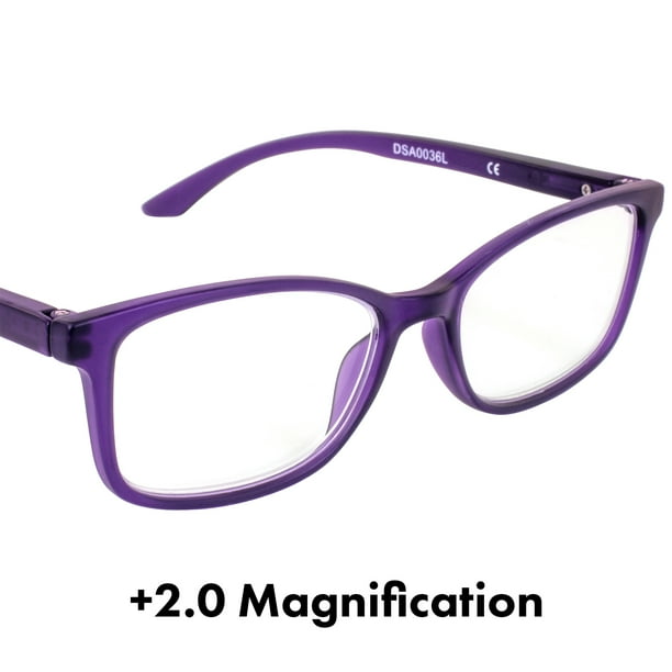 placebo ➠➠6.0【36.15 CL】⬅⬅ Birdz BPA Free Non Carcinogenic Readers Purple Frame Clear