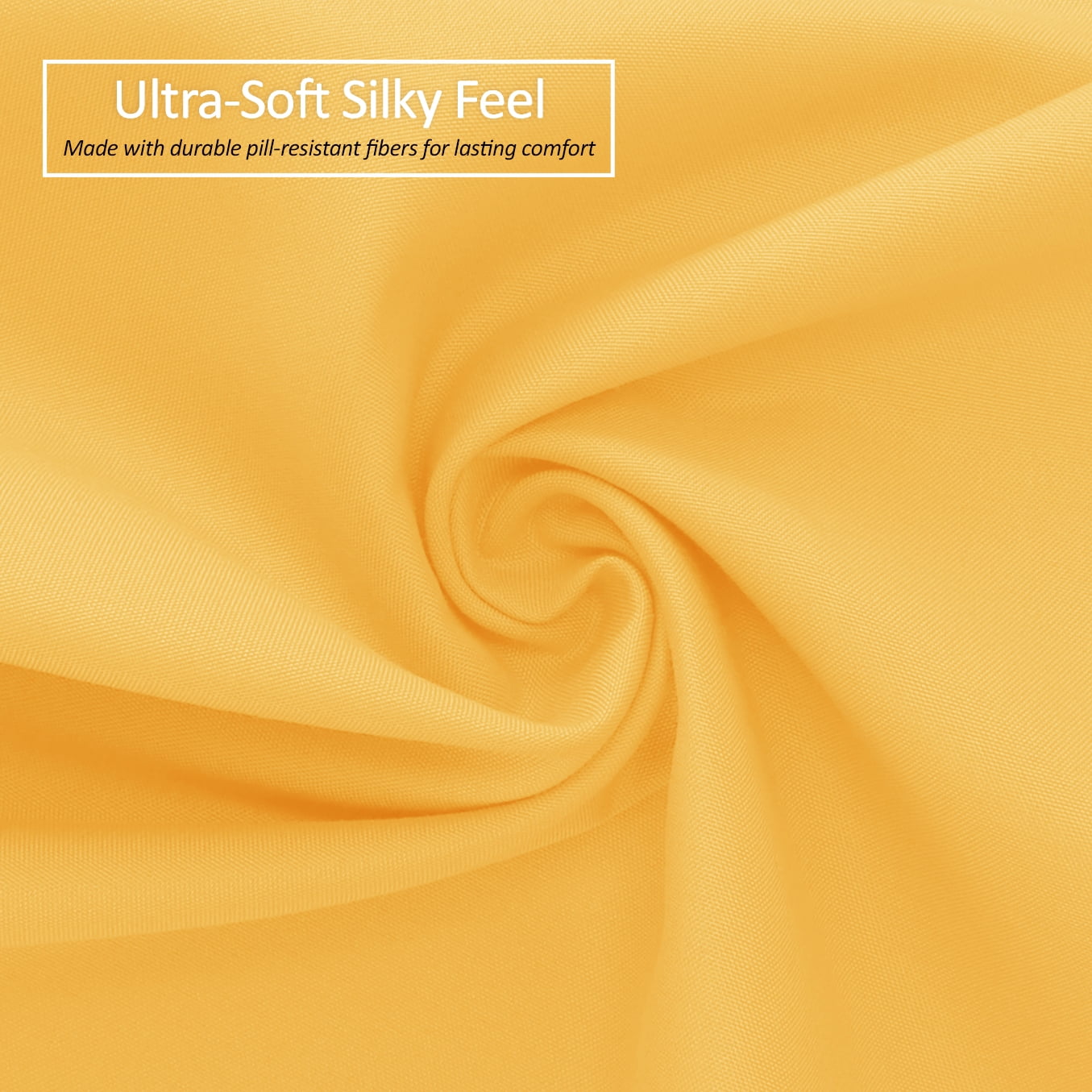 Premium 1800 Collection 18" - 21" Extra Deep Pocket Fitted Sheet, Fits High Profile Mattresses with Toppers, Double Brushed Soft Microfiber, Hypoallergenic, Full Size - Yellow