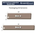 thumbnail image 4 of Grain Wood Furniture Mid Century Solid Wood Platform Bed, Queen Size, Brushed Walnut, 4 of 10