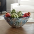 thumbnail image 2 of Uttermost Genovesa Coastal Blown Glass Decorative Bowl in Aqua Blue/Gold, 2 of 6