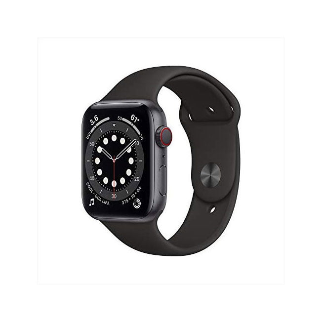 Apple Watch Series 6 (GPS + Cellular, 44mm) - Space Gray Aluminum Case with  Black Sport Band