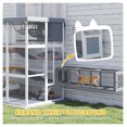 thumbnail image 6 of Large Outdoor Catio for 2-4 Cats, Cat Enclosure with Hammock & Condo, 6 of 9