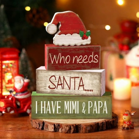 Adornos navideños, adornos navideños, regalos navideños, juego de bandejas escalonadas, decoración de mesa navideña, bandeja escalonada vintage, regalo, adornos de escritorio de PVC