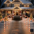 thumbnail image 2 of Lapalife Christmas Candy Cane Lights Solar Powered Outdoor, 5 Pack Pathway Marker Candy Lights Waterproof with Stakes for Garden Patio Outdoor Christmas Decorations, 2 of 7