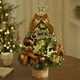 thumbnail image 4 of Cateissary Paquete de bricolaje para árboles de Navidad, accesorios adecuados incluidos, pequeños adornos de escritorio para el hogar Kits de decoración para fiestas 45cmPlata, 4 of 6