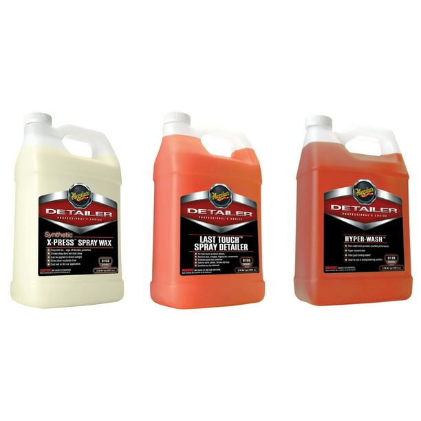Meguiar's Synthetic XPress Spray Wax, Spray Detailer, and HyperWash, 1 Gallon