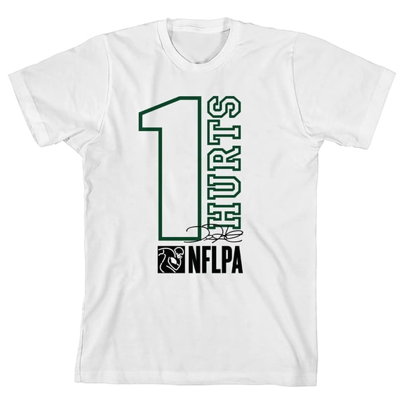 NFLPA Jalen Hurts 1 Youth White Crew Neck Short Sleeve T-shirt-Medium