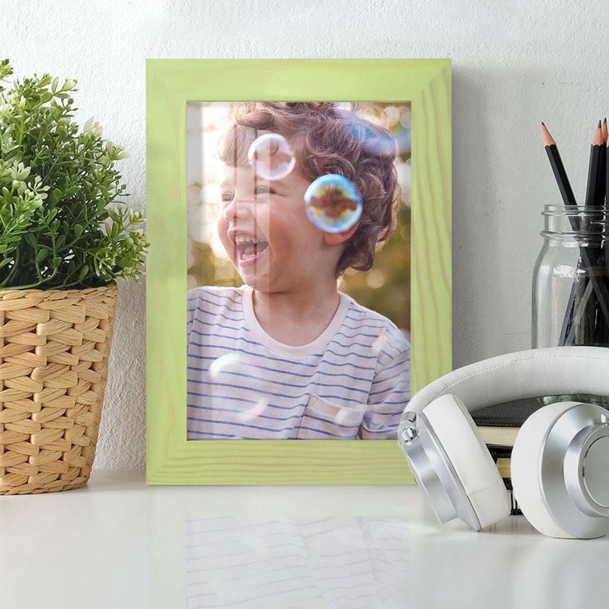 5x7 Wood Grain Picture Frame - Mint