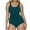 Green, variant on WREESH Women's Scoop Neck Two Piece Swimsuit with Adjustable Drawstring Cute Spaghetti Strap Bathing Suit Green