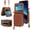 Coffee, variant on Dteck for Samsung Galaxy Z Flip 7 Case Wallet with Card Holder Zipper Pocket, Soft PU Leather RFID Blocking with Detachable Strap Crossbody Lanyard Phone Cover for Z Flip 7,Black