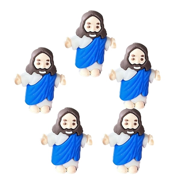 XIANXIAN 40 Mini Figuras Juguetes Juguetes Diseño Original Mini Figura de Goma Pequeño Jesús para Escondite Recuerdos de Fiestas Religiosas Manualidades de Domingo Regalos de Bautismo para Rellenos