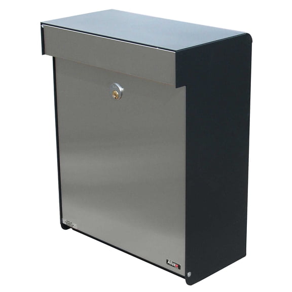 Allux Series Mailboxes Grandform Black, Galvanized Steel