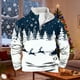 thumbnail image 1 of Ceisia Warm Fleece-Lined Mens Loose Fit Christmas Print Half-Zip Stand Collar Sweatshirt Gifts, 1 of 6