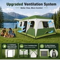thumbnail image 2 of Sophia & William 12 Person Camping Tent 16x11FT All-Weather Large Family Cabin Tent with 3 Rooms and 6 Mesh Windows, Green, 2 of 10