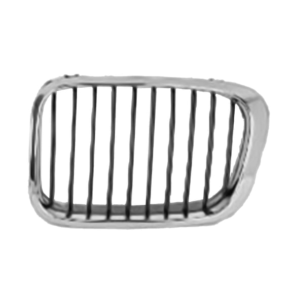 New Aftermarket Premium Fit Chrome / Black Driver Side Grille 51138208487 fits 1999-2000 BMW 323i Base Sedan 4-Door