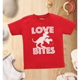 thumbnail image 4 of Shop4Ever T-Rex Love Bites Dinosaur Valentine's Day Toddler's Cotton T-Shirt 5T/6T Red, 4 of 6