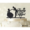 thumbnail image 1 of Enfin Fiancé Couple Cake Topper Mariage Cake Topper Option de Couleur Disponible 6-8 Pouces de Large, 1 of 1