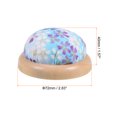thumbnail image 2 of Pin Cushion Wooden Base Japanese Style Round Pincushion, Blue, 2 of 5