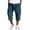 Blue, variant on Corduroy Cargo Capri Pants for Men Lightweight Casual Fall Summer Drawstring Elastic Waist Below The Knee Shorts Loose Fit 3/4 Length Sweat Capris with Multi-Pockets