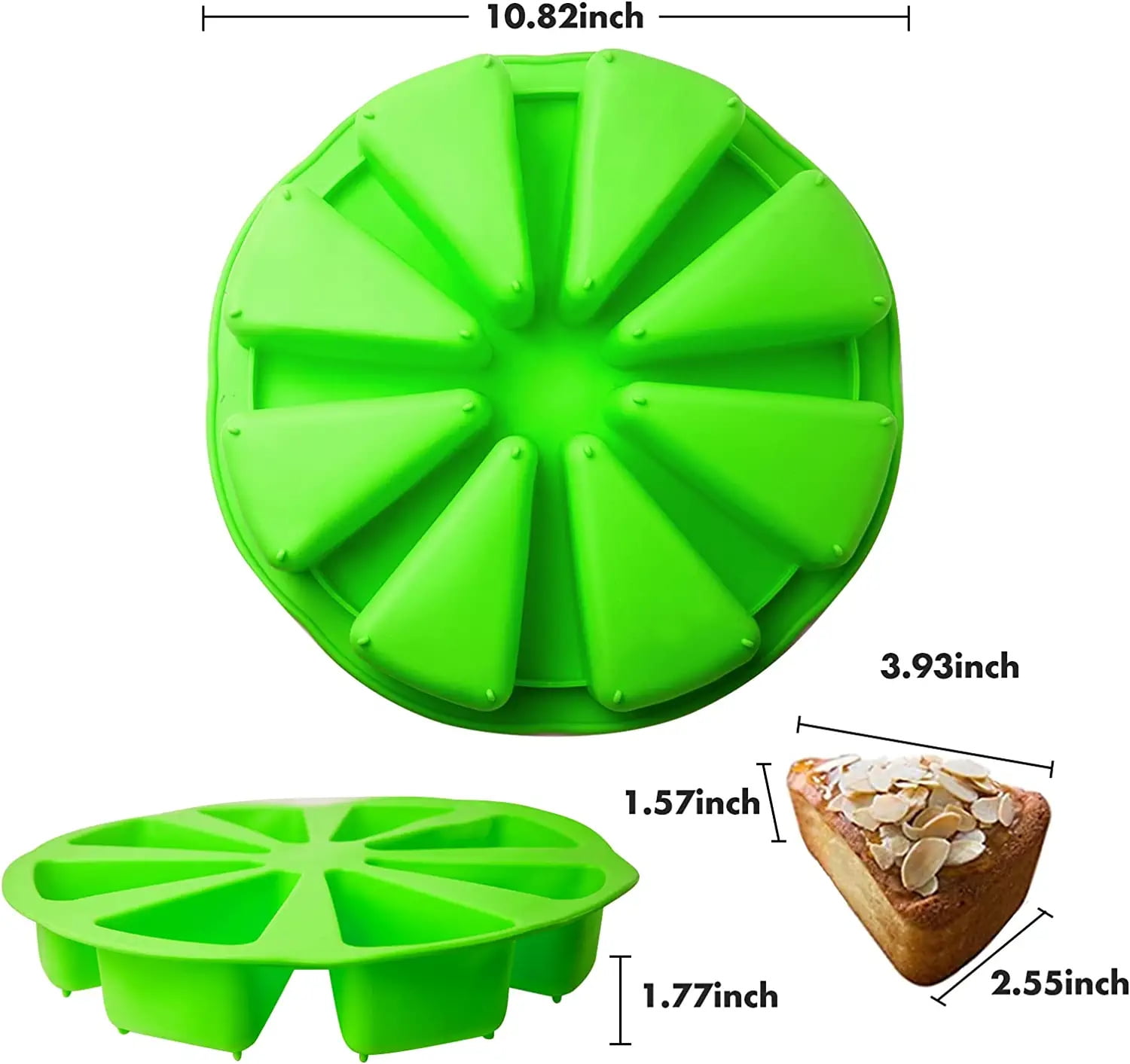 Silicone Cake Mold, 8 Holes Thickened Non-stick Cake Mold, Baking Tools,  Food Grade 8 Points Scone Cake Mold Pizza Pan - Temu