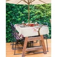 thumbnail image 3 of nqOlkjepod Spring Red Bird Outdoor Tablecloth with Umbrella Hole & Zipper, Summer Vintage Branch Floral Beige Rectangle Table Cover 52x70 Inch, Dining Waterproof Table Cloth Protector for Patio, 3 of 7