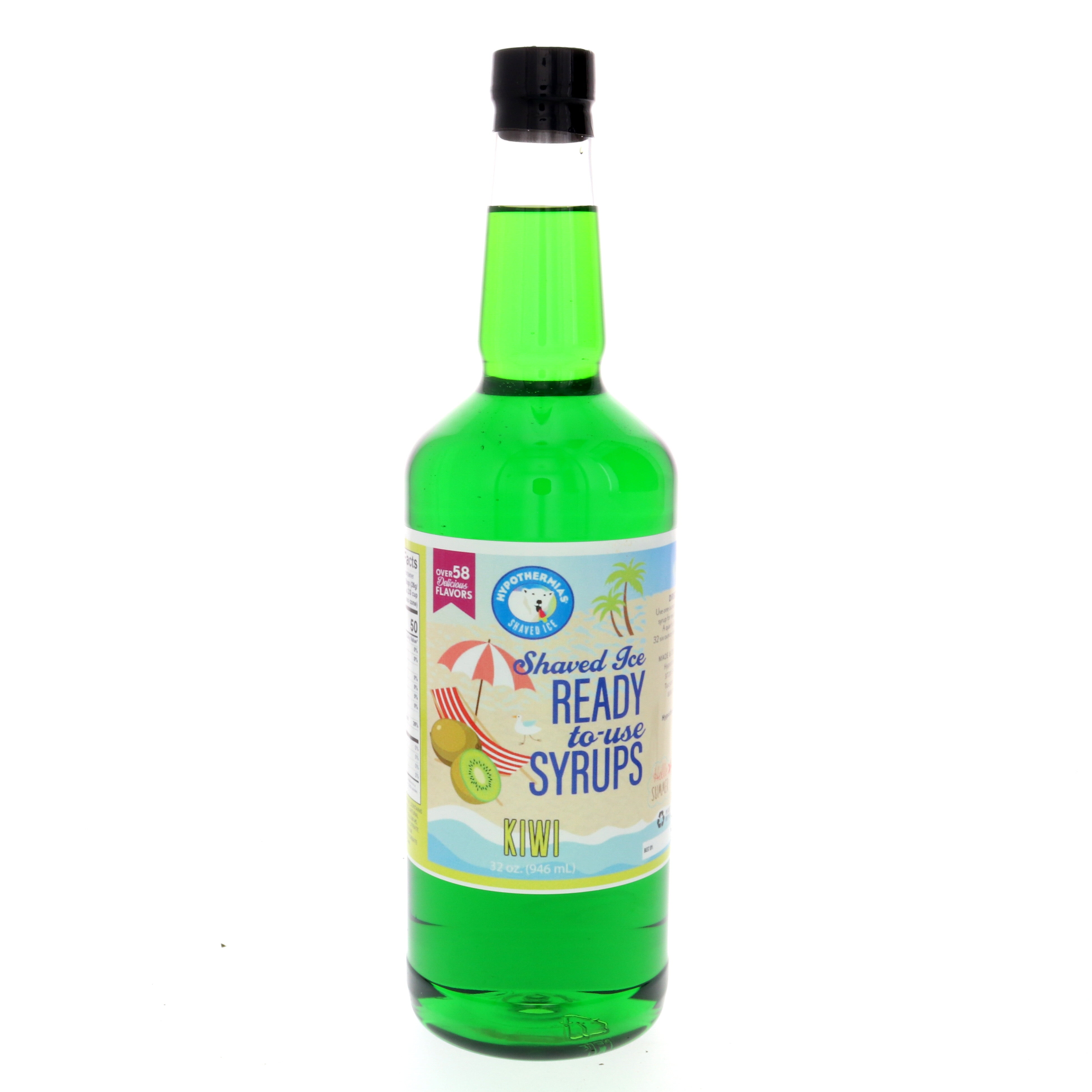 Kiwi Ready to Use Hawaiian Shaved Ice or Snow Cone Syrup Quart (32 Fl. Oz)