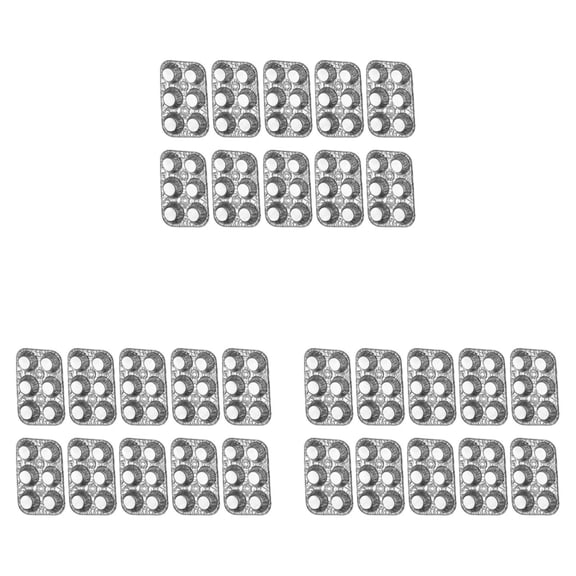 Goowood 30 Count Disposable Muffin Tins 6 Cup Aluminum Cupcake Pans For Baking Oven Grill Freezer Safe Bakeware