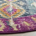 thumbnail image 4 of SAFAVIEH Madison Mary Geometric Area Rug, Fuchsia/Blue, 6'7" x 6'7" Round, 4 of 6