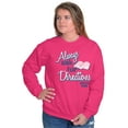 thumbnail image 3 of Always Ask For Directions Bible Women Crewneck Sweatshirt Brisco Brands L, 3 of 6