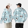 thumbnail image 5 of Picia Cute Panda Bear Women's Men's UPF 50+ Sun Protection Hoodie Shirt Long Sleeve SPF Fishing Outdoor UV Hiking Lightweight Shirts-Large, 5 of 9