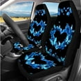 thumbnail image 2 of Uorisanigo Heart Butterfly Floral 14 Pack Automotive Seat Cover and Car Steering Wheel Cover Car Console Cover Auto Headrest Cover Auto Water Cup Pad Keychain Anti-slip Fit for Cars SUVs, 2 of 6