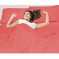 thumbnail image 3 of Clara Clark Premier 1800 Microfiber Collection 3-Line Bed Sheet Set, Split King Size, Coral Pink, 3 of 7
